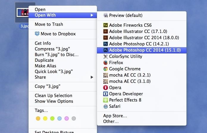 mac write program for context menu